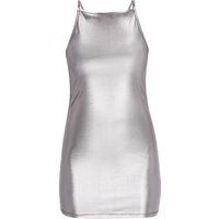 Metallisch Ärmelloses Mini-Kleid
