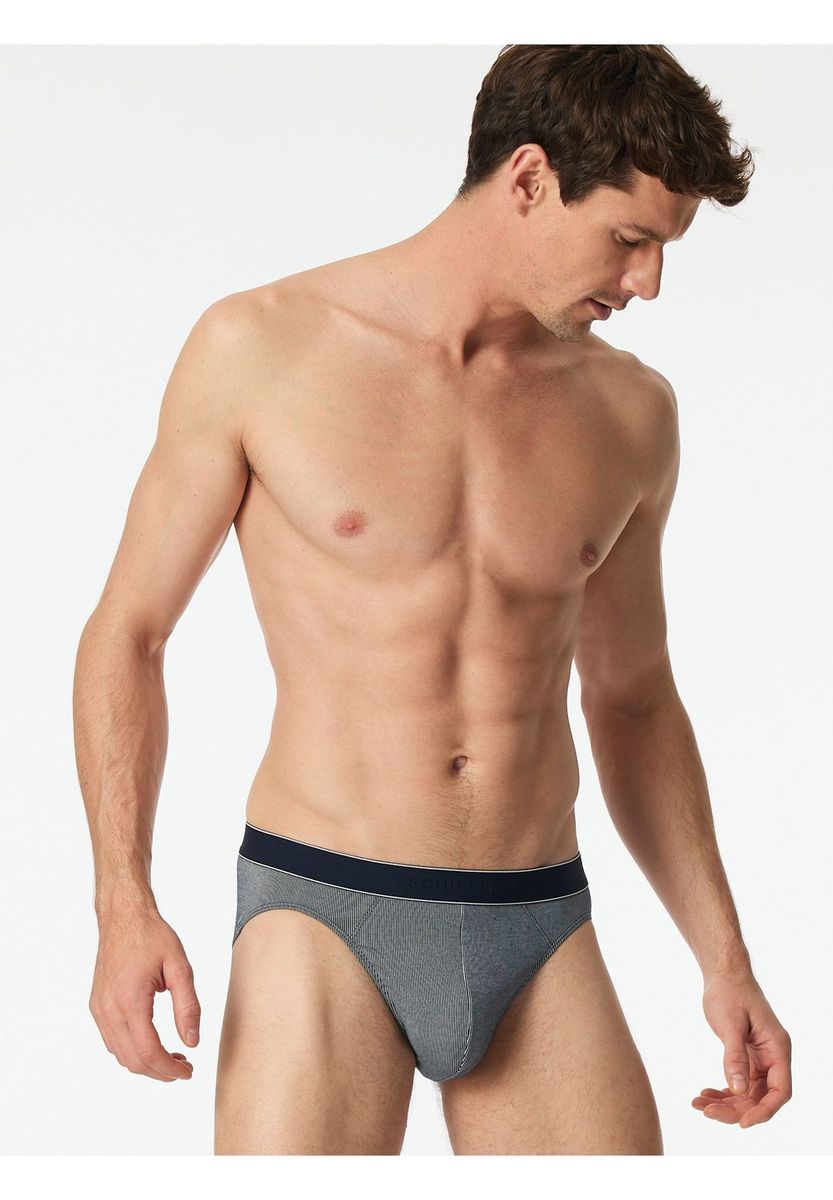 Herren-Slips mit Streifen und Logo-Bund