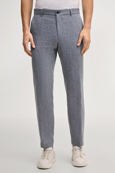 Joop! Hank Blaue Melange Leinen Chino Hose Casual Essential