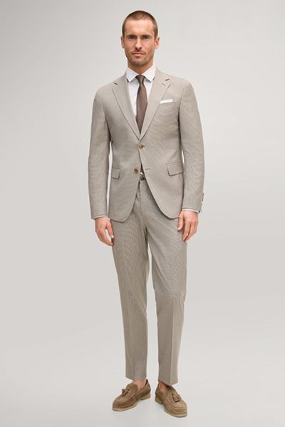 Baukasten-Sakko Hodge in Beige kariert