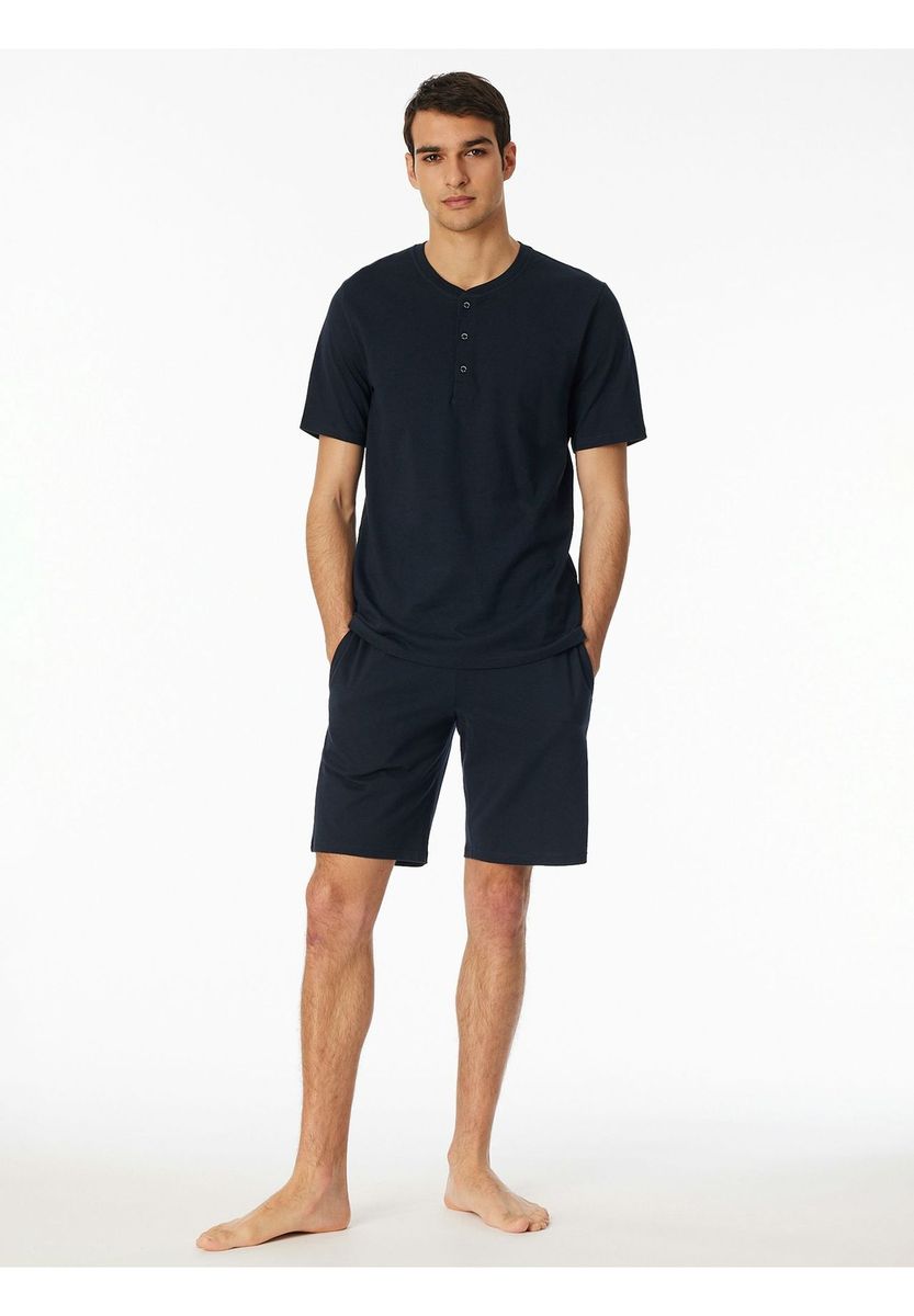 Baumwoll Henley Shirt mit Relaxed Fit