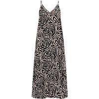 Maxi-Trägerkleid mit abstraktem Print