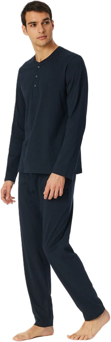 Langärmliges Henley-Shirt aus Baumwolle