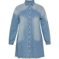 Lässiges Jeanshemdkleid in Mini-Länge