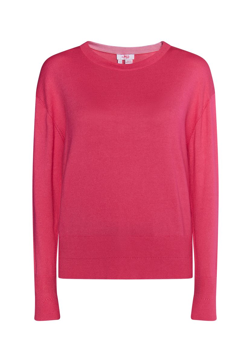 Mymo Strickpullover Damen Rosa