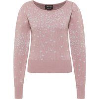 Mymo Strickpullover Damen Mauve Silber
