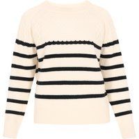 Dreimaster Pullover Frauen cremeweiß schwarz