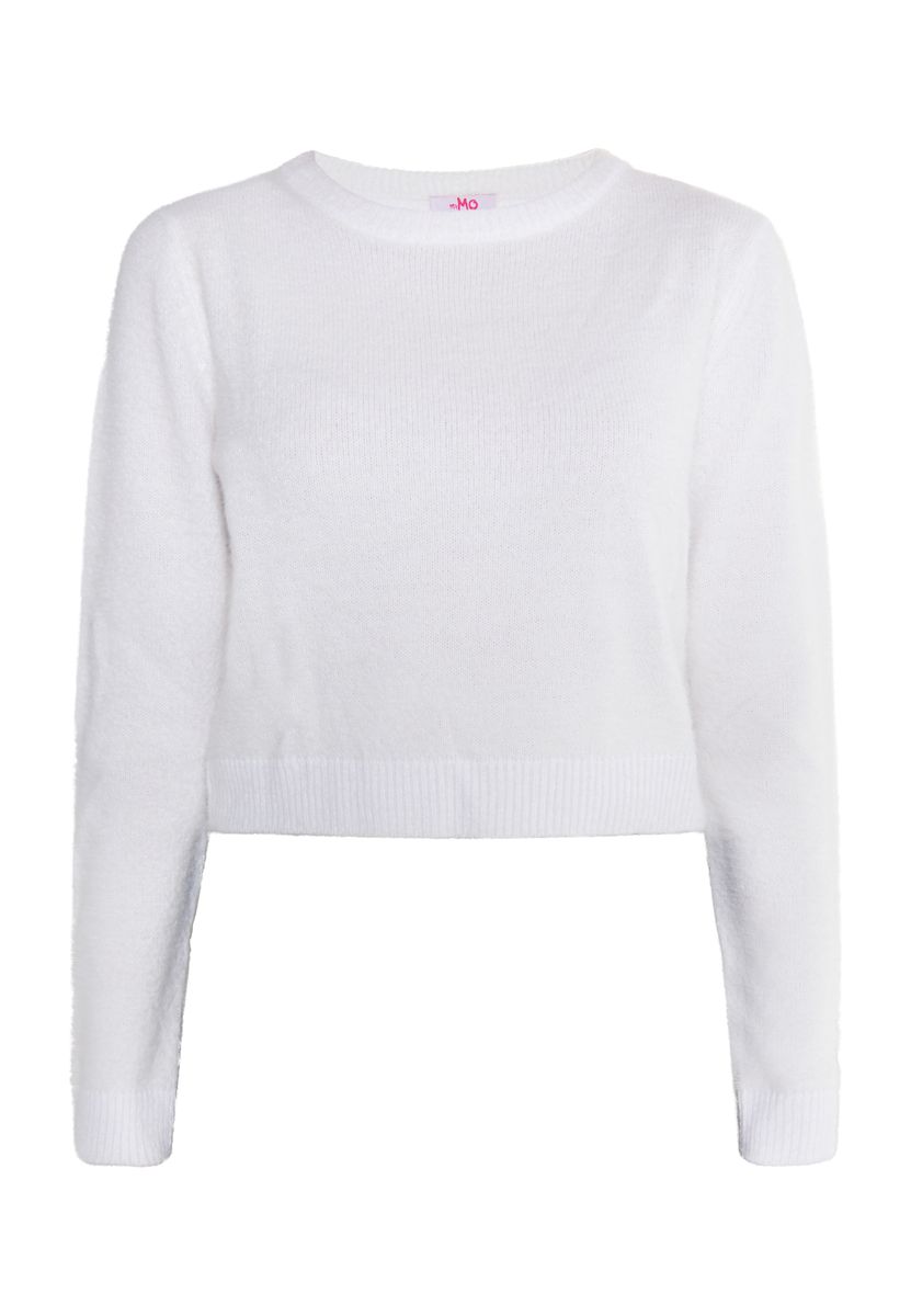 Klassischer Strickpullover mit Rundhalsausschnitt
