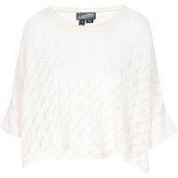 Dreimaster Poncho Frauen Weiß
