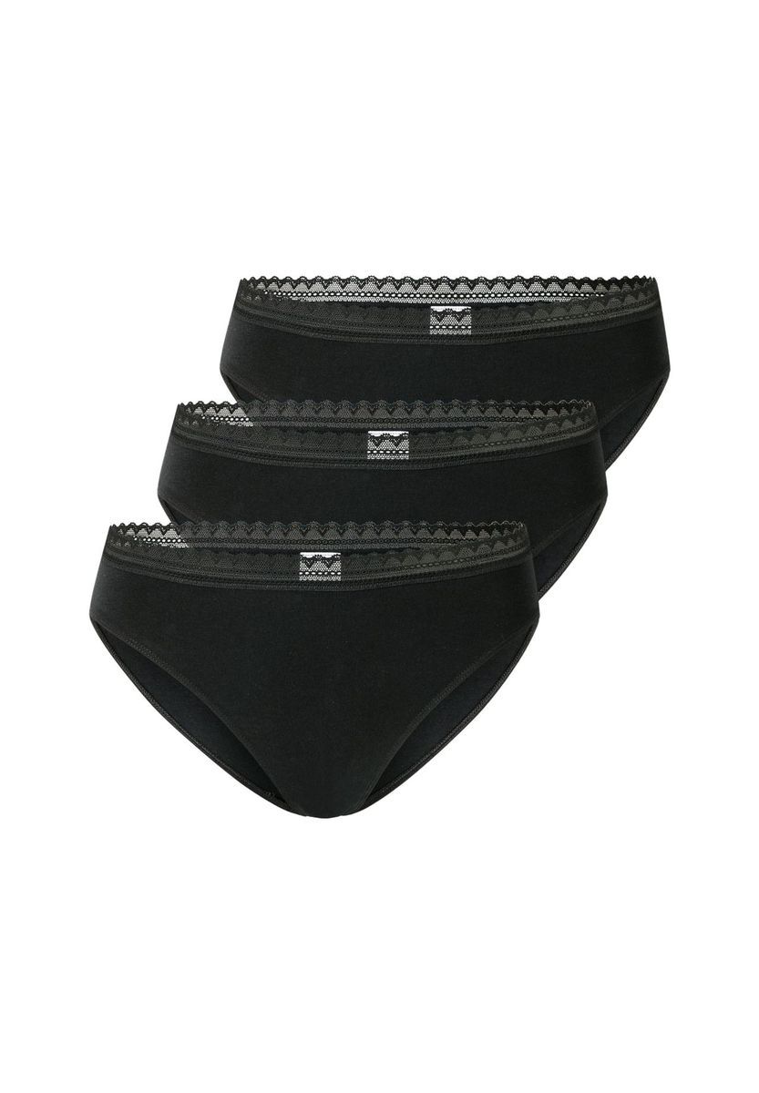 Klassische Slips mit Spitzenbesatz 3er-Pack