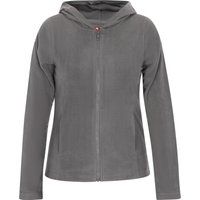 Lässige Fleecejacke mit Reißverschluss und Kapuze