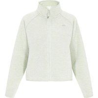 Melierte Fleecejacke mit Stehkragen