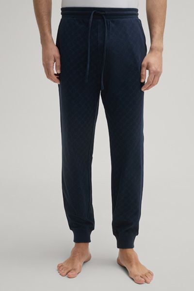 Cornflower Navy Baumwoll Jogginghose Allover Muster Kordelzug Bund Loungehose