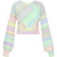 Mymo Pullover Frauen Limetten-Mehrfarbig
