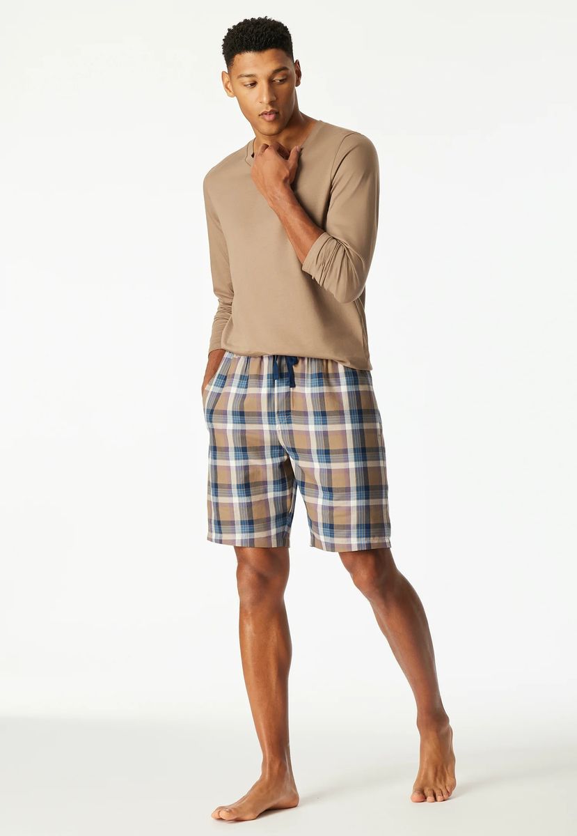 Lässige karierte Lounge-Shorts