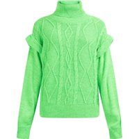 Mymo Strickpullover Damen grün