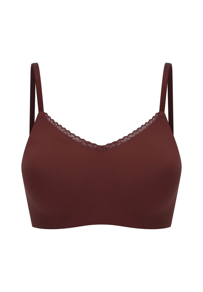 Nahtloses, spitzenbesetztes Komfort-Bralette