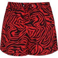 Mymo Shorts Frauen schwarz rot
