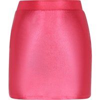 Glänzender Minirock mit hoher Taille