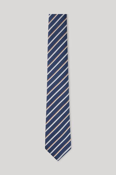 JOOP! Marineblaue gestreifte Seidenkrawatte Klassisches Business-Accessoire