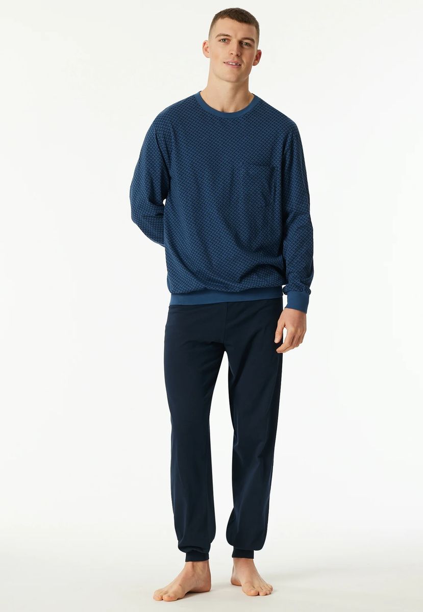 Bequemes Herren-Pyjama-Set aus Strick