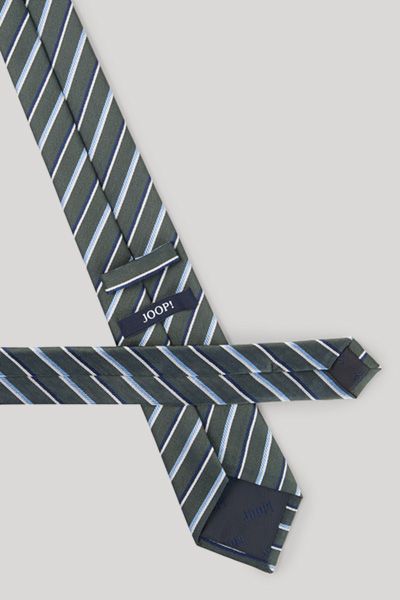 JOOP! Grüne Gestreifte Seidenkrawatte Business Diagonalstreifen