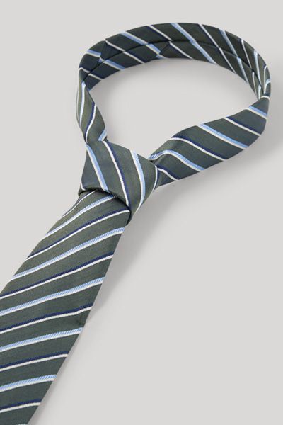JOOP! Grüne Gestreifte Seidenkrawatte Business Diagonalstreifen