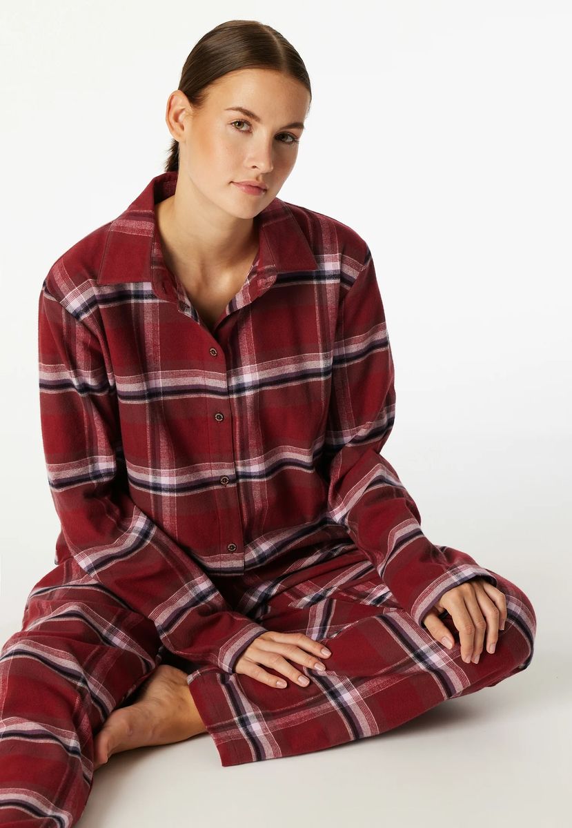 Premium Flanell-Schlafanzug Set mit Karomuster