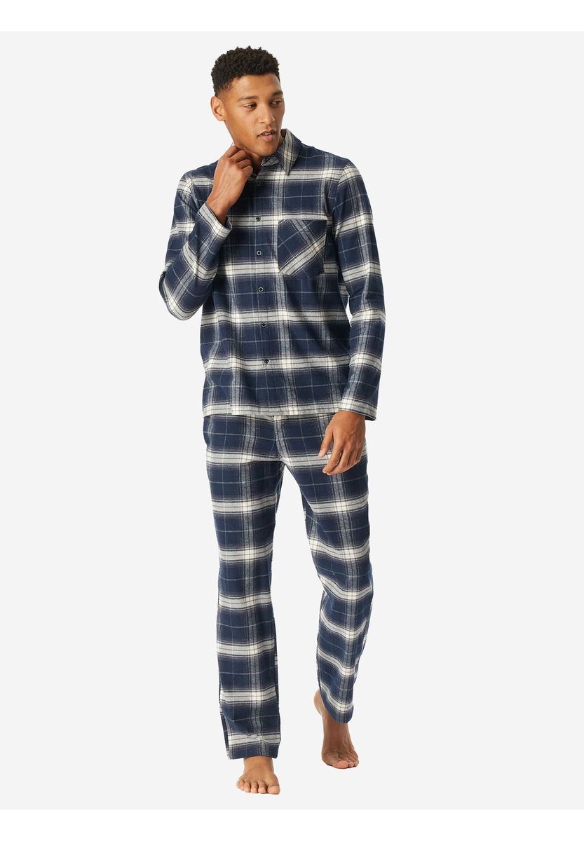 Premium Flanell Pyjama Set aus Baumwolle