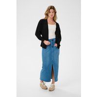 Offene Strickjacke mit gerippten Bündchen