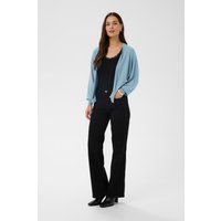 Offene Strickjacke mit gerippten Bündchen