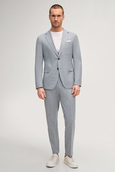 Baukasten-Sakko Hodge in Hellblau kariert