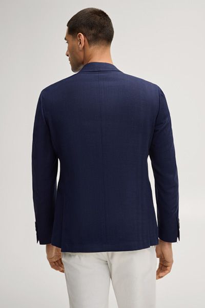 JOOP! Heazy Marineblaues Doppelreihiges Sakko Woll-Leinen-Mischung Tailored Fit