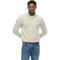 Herren Baumwoll-Pullover mit halbem Reißverschluss
