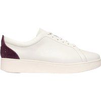 FitFlop - Damen Sneaker "Rally", Kristall, Leder (Weiß/Mauve/Weinrot)