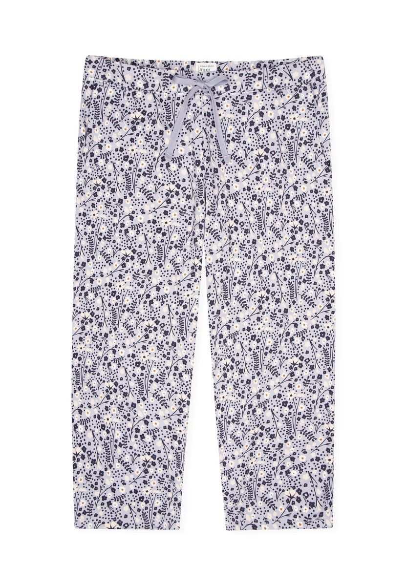 Blumendruck 3/4 lange Pyjamahose