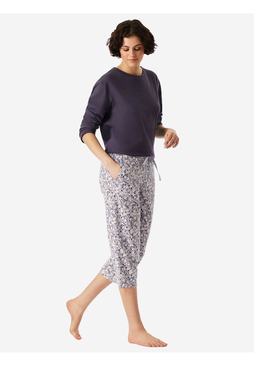 Blumendruck 3/4 lange Pyjamahose