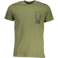 Herren Olivgrünes T-Shirt mit Logo