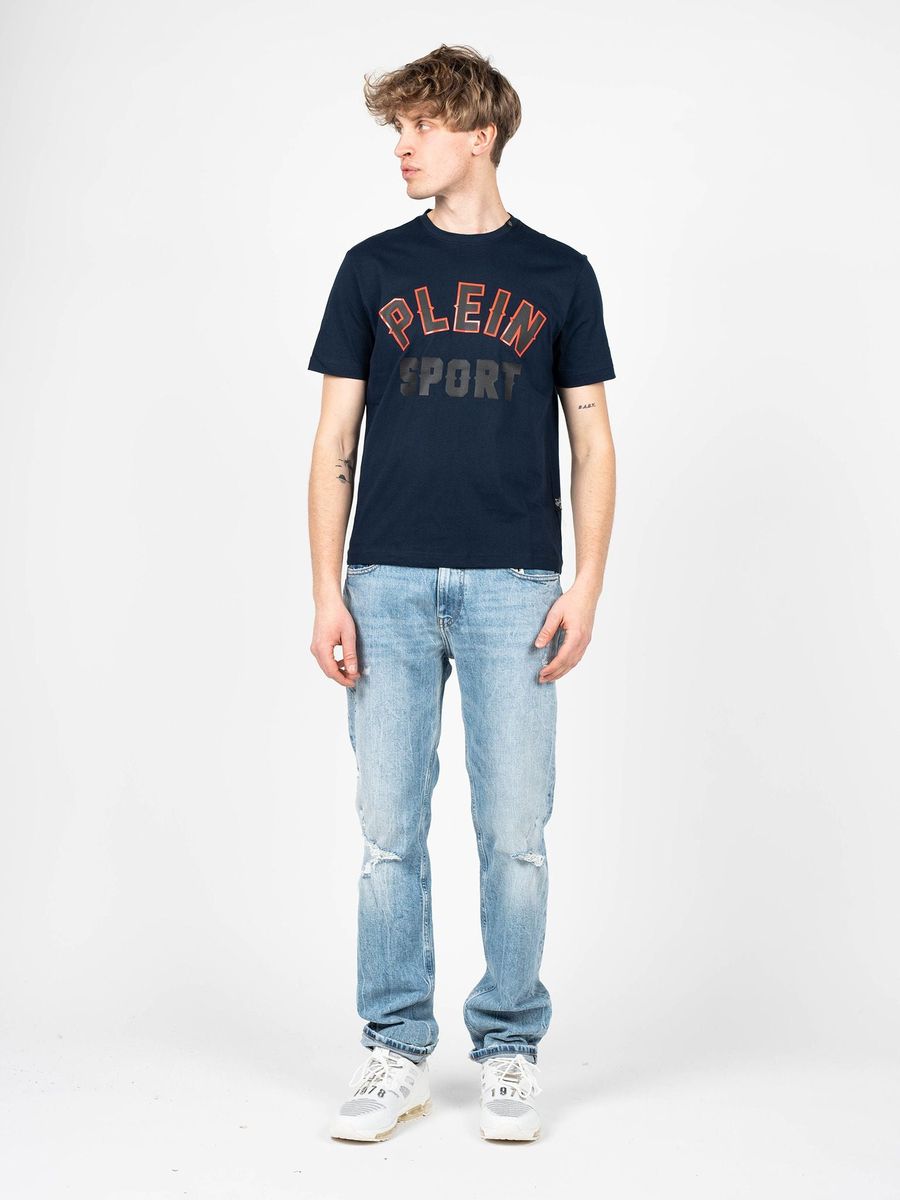 Grafisches Kurzarmshirt im College-Stil