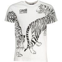 T-Shirt mit Tigerprint und Rundhalsausschnitt