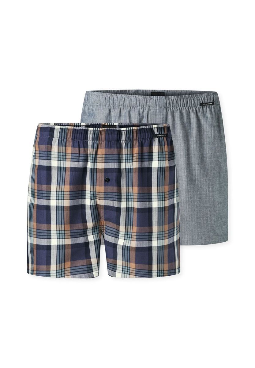 Herren Baumwoll Web Boxershorts Doppelpack