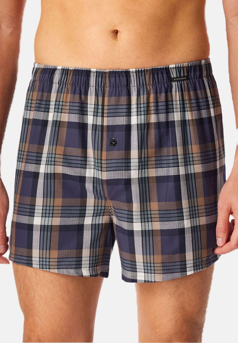 Herren Baumwoll Web Boxershorts Doppelpack