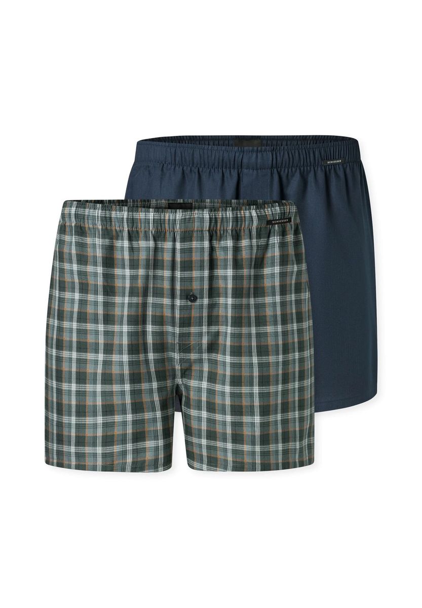 Gewebte Baumwoll-Boxershorts im Doppelpack