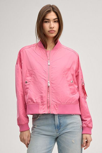 JOOP! Jeans Olcay Pink Bomberjacke Collegekragen Unisex