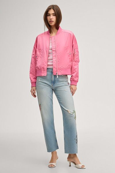 JOOP! Jeans Olcay Pink Bomberjacke Collegekragen Unisex