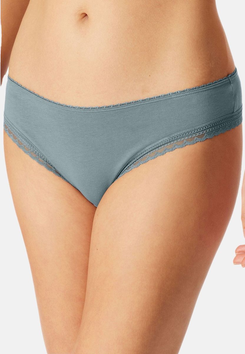 String-Slips mit Spitzenbesatz, Baumwollmischung