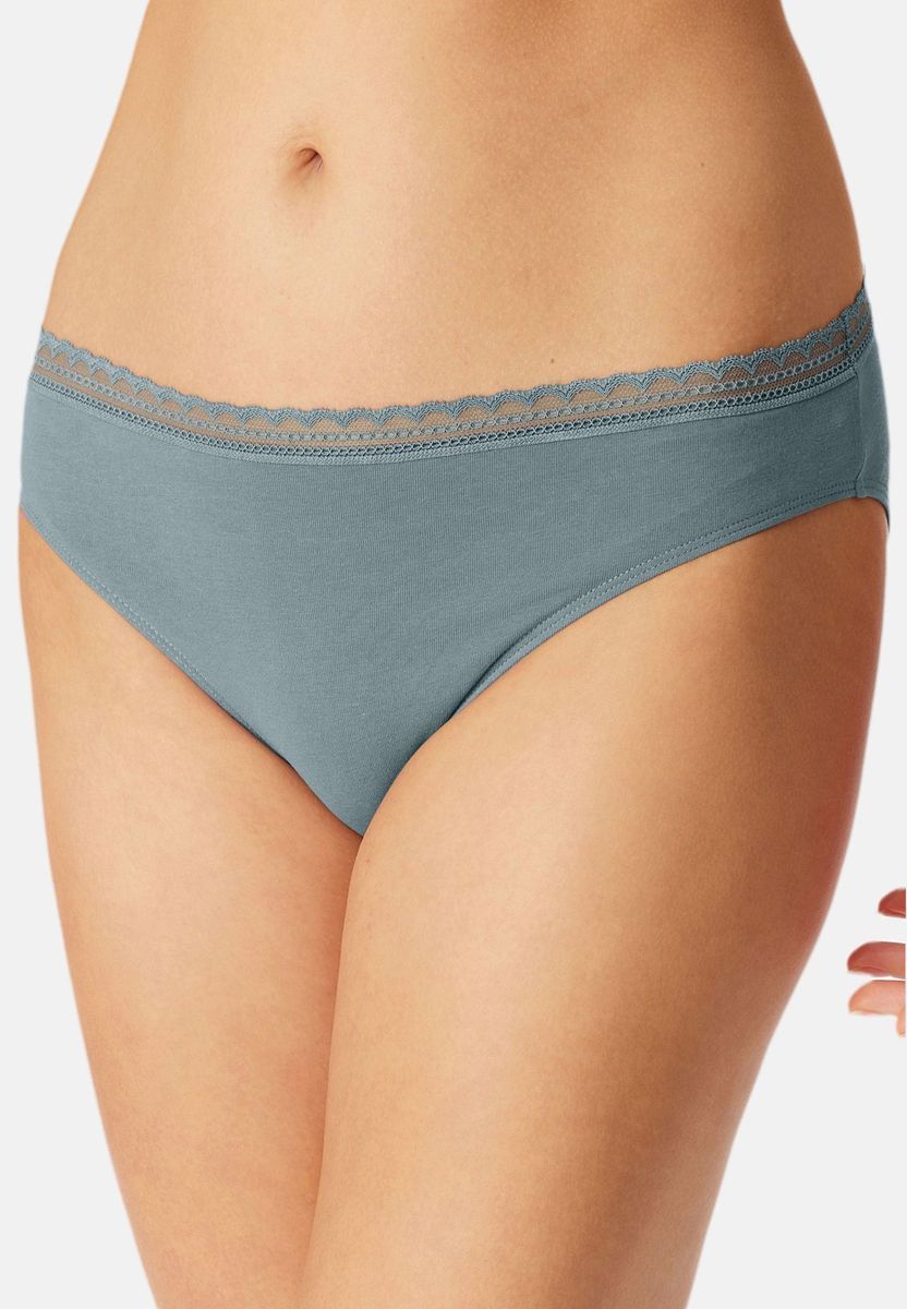 Damen Baumwollslips mit Spitze Dreierpack