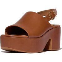 Fitflop Plattform Heeled Backstrap Leder Damen Deep Tan Flip-Flops