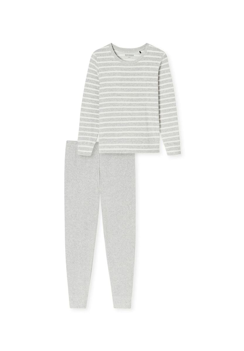 Gestreiftes Langarm-Pyjama-Set