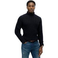 Herren Zopfmuster Rollkragenpullover